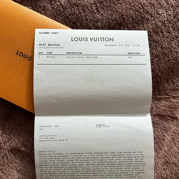 Louis Vuitton Louise Tresor Earrings - Picture 8 of 8